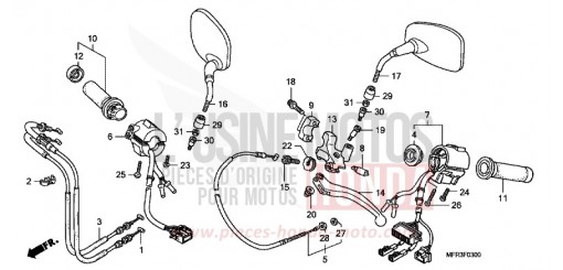 HANDLE SWITCH/CABLE VT1300CXA de 2010